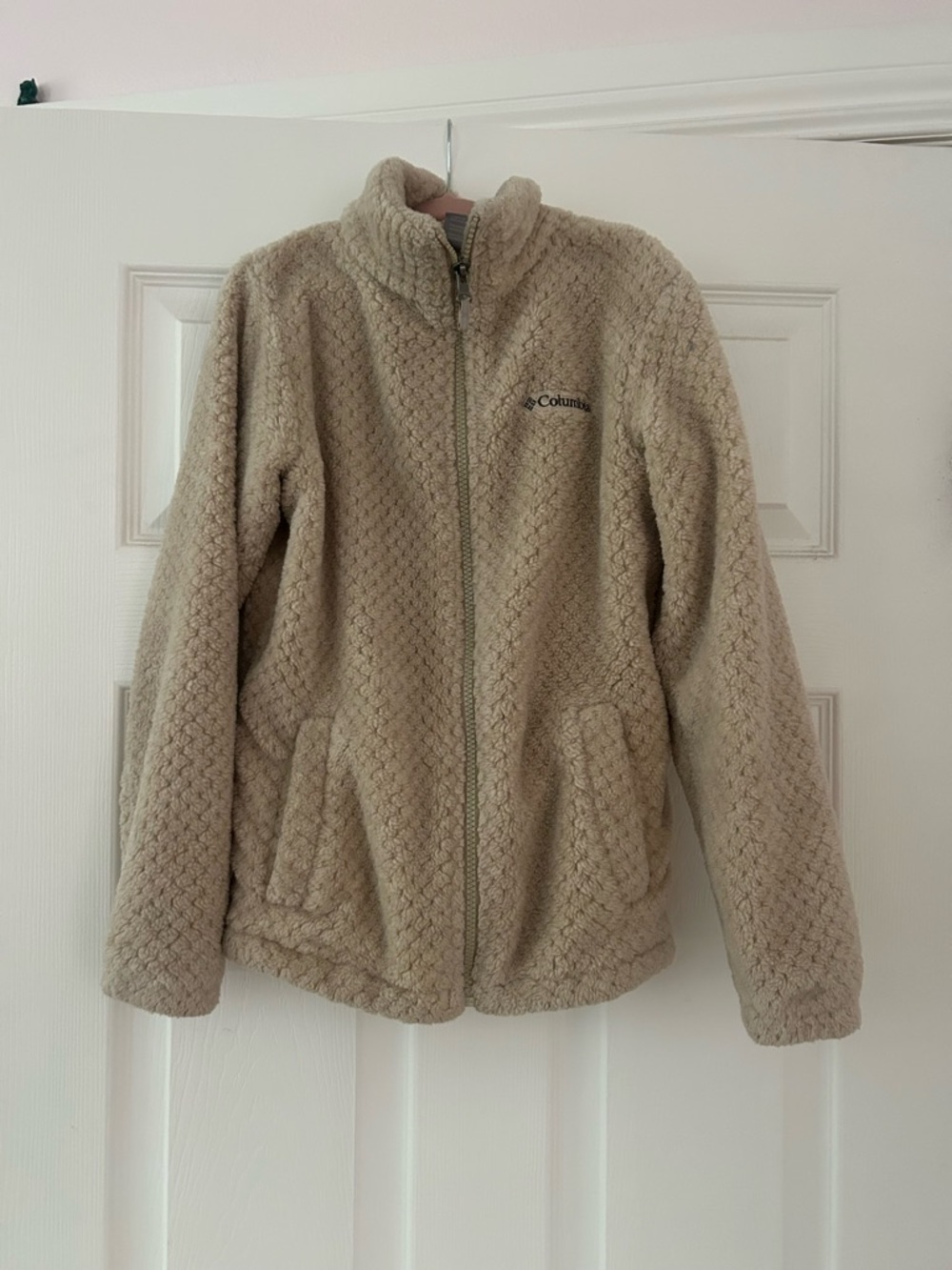 Columbia girls Cream Fleece Jacket - Cozy Full-Zip Coat